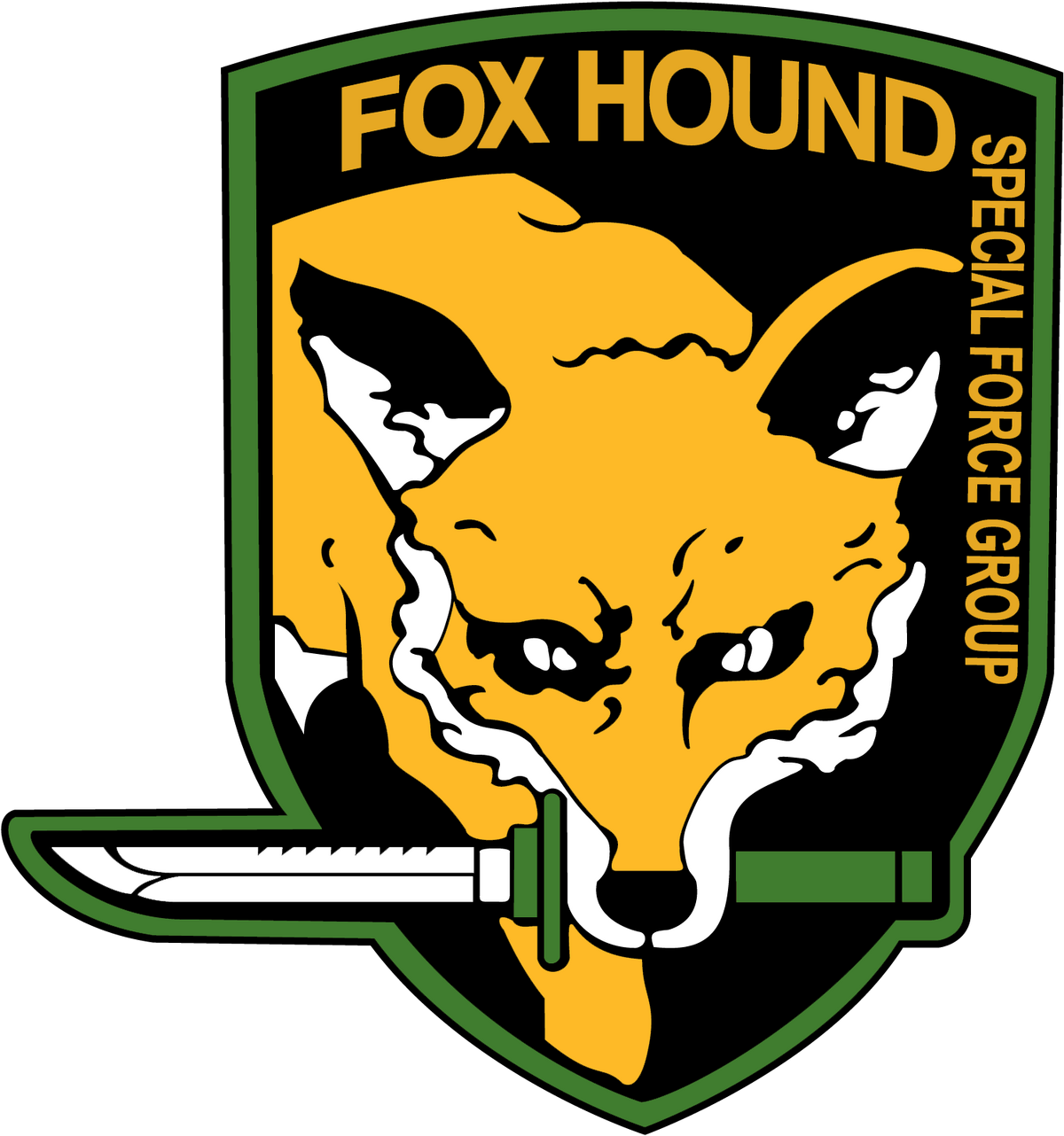 foxhound logo black and white