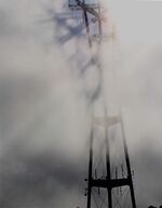 Fog shadow tv tower