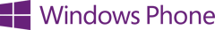 Windows Phone 8 logo and wordmark (purple)