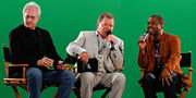 Shatner with  and  in July 2010