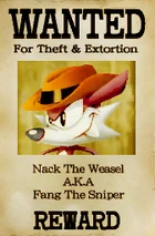 Fang's wanted poster, from the console/ version of .
