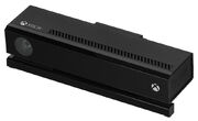 The Kinect 2.0 is a black rectangular motion-tracking device with one camera on the left.