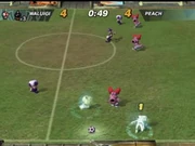 Opponents can be frozen by blue shells with the score tied between  and .