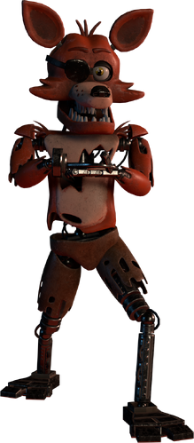 Withered Foxy Full Body PNG