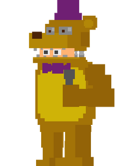 Fredbear ucn accurate pixel art