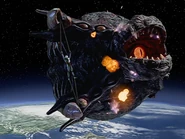 Mokian grabbing Ultraman Gaia