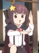 Komekko making a beam pose in the opening