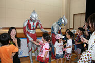 17 September 2011, Activity Report Visit to Miyako High School and Otsuchi city in Iwate for support. On 17 September 2011, Ultraman Foundation staged an "Ultraman Hero" show which the local children were looking forward to participate at Miyako High School.