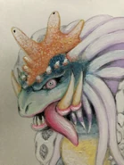 Eldeghimera seperti yang digambarkan oleh Masahiko Watabe.[5]