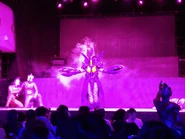 His grand appearance.