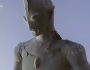 His statue before falling down and shatters