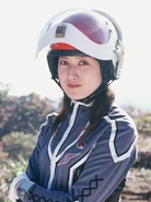 Ukawa as Satomi Hayakawa in Ultraseven 35th Anniversary: EVOLUTION Pentalogy