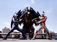 Kaizer Doboshi v Ultraman Agul & Ultraman Gaia