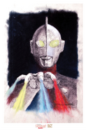 A painting by Tohl Narita of Ultraman