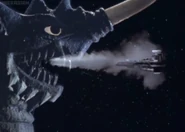 Sawako's spaceship destroyed.jpg (61 KB) Gimira destroying Sawako's spaceship