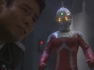 Kaji breaking down tears after being overwhelmed by Ultraseven