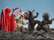 Gomora vs Lunaticks Nova & Salmandora.jpg (63 KB) Lunaticks, Saramandora and Nova VS Gomora