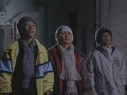 Satoru with his friends Tatsuo and Minocchi