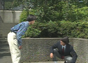 The encounter between Takeshi and Takeo.