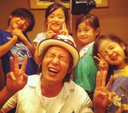 Takeshi with his childs