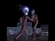 Delusion Ultraseven VS Ultraseven (Delusion Ultraseven adalah yang dipukul dengan serangan udara)