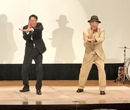 Kikuchi and Bin Furuya at an event in 2016