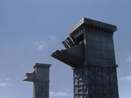 Geo Base's cannons, activated to attack Pazgeek.