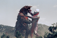 Fire Golza vs Ultraman Tiga