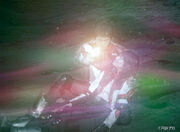 Kaito shows the Max Spark in front of Mizuki