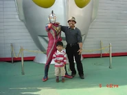 Taking photo with real Ultraman Justice