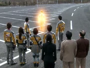 Mebius/Mirai meninggalkan Bumi