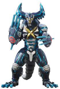 Ultraman x cyber gomora suit render II