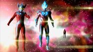 Ultraman Taro and UItraman Ginga bid farewell to Hikaru in the final episode