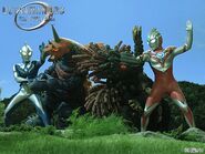 Kugutsu Vakishim and Kugutsu Verokron VS Ultraman Orb and Ultraman Cosmos