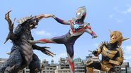 Kelbim VS Ultraman Orb and Alien Babarue