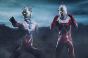 Ultraman Zero & Ultraseven in Shin Ultraman Retsuden