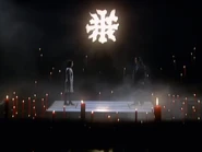 Dan being confronted by a Nonmalt, disguise as a mysterious woman