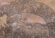 God of Noa and the Blue Stone in a parchment, from Ultraman Max