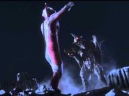 Mebius about to fight Lesser bogar