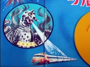 The train under attack from Peguila