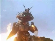 Bazob wading through fire