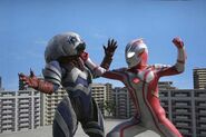 Alien Guts vs Ultraman Mebius