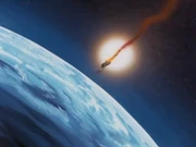 Ultria about to fall on Planet U40.