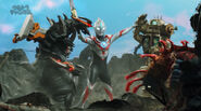 King Joe, Vict Lugiel and Birdon VS Ultraman Orb