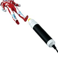 Livepad scanning Ultraman Ginga's Spark Doll.