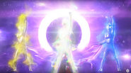 Gai Kurenai berubah menjadi siluet Ultraman Orb