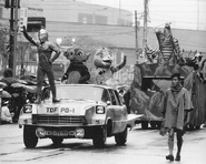 Ultraseven front and center of the Kaiju parade,