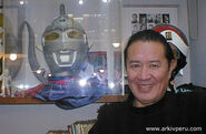 Kohji Moritsugu, with an Ultraseven mask