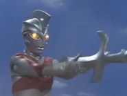 Ace holding Baraba's sword