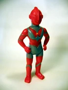 Incredibly rare Red Ultraman by Bullmark. Standard size ( 9 inches tall ) This version was marketed towards girls in 1966.